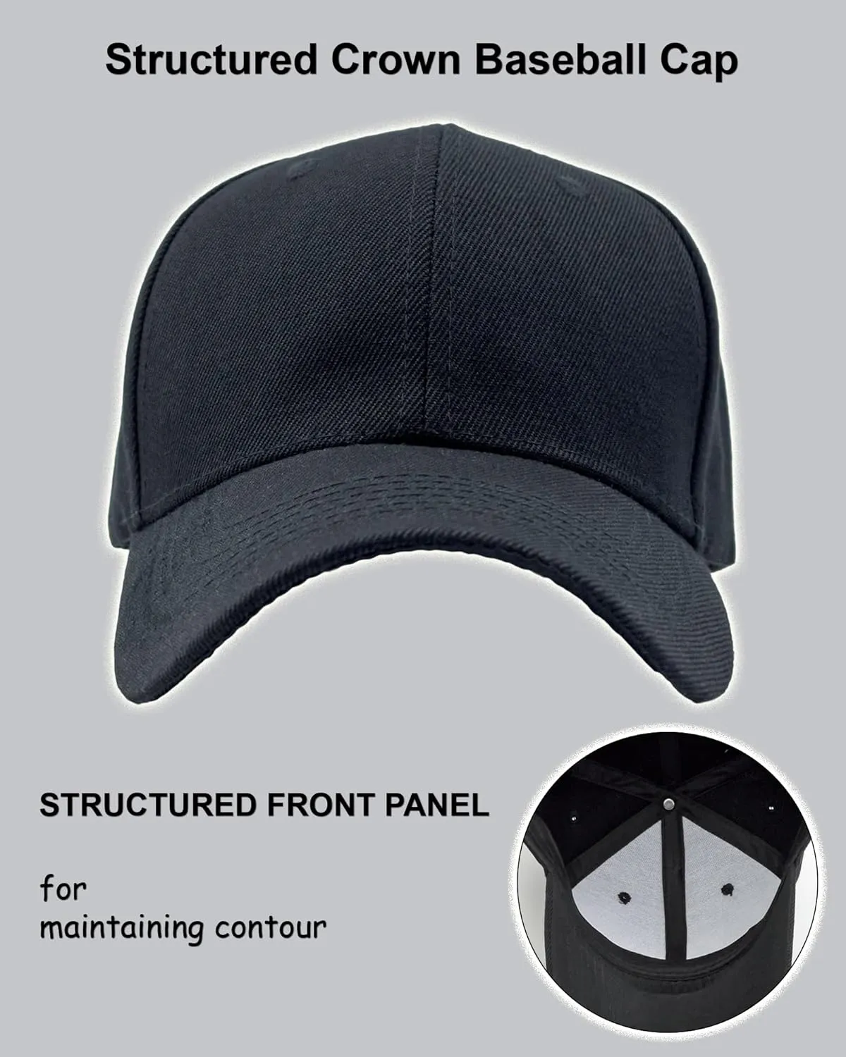 Utmost Structured Baseball Cap with Adjustable Closure - Performance Hat for Outdoor Activities and Custom Embroidery