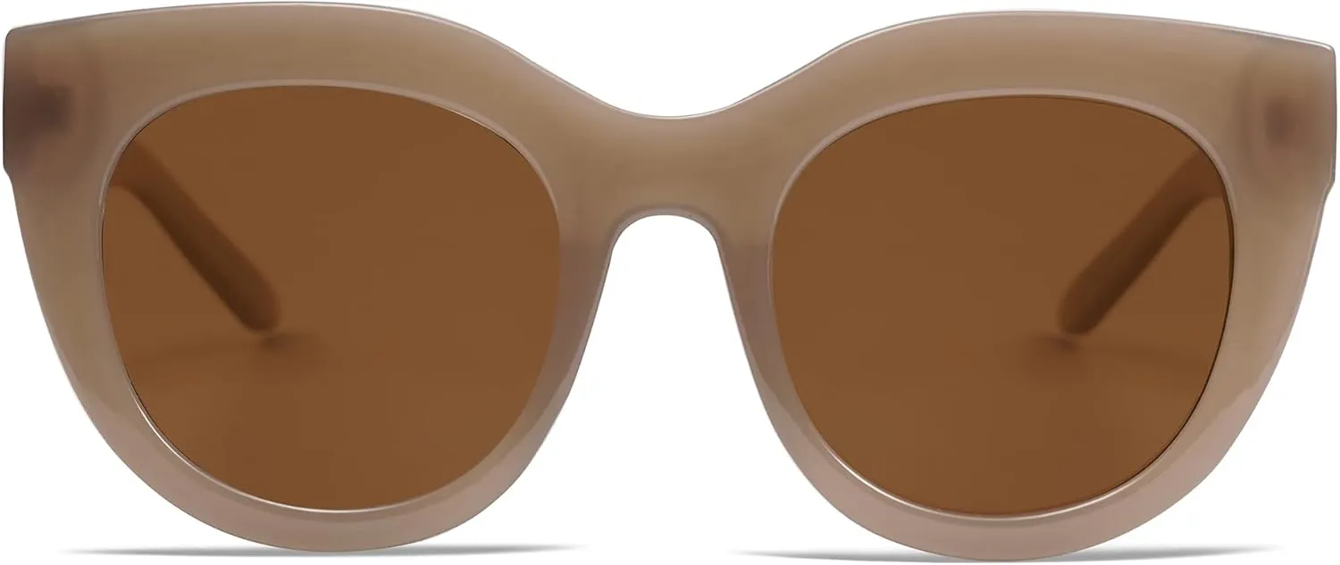 VANLINKER New Version Trendy Polarized Cat Eye Sunglasses for Women Retro Oversized Sunnies VL9690