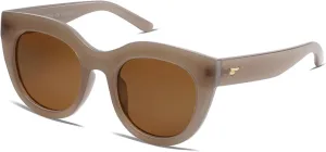 VANLINKER New Version Trendy Polarized Cat Eye Sunglasses for Women Retro Oversized Sunnies VL9690
