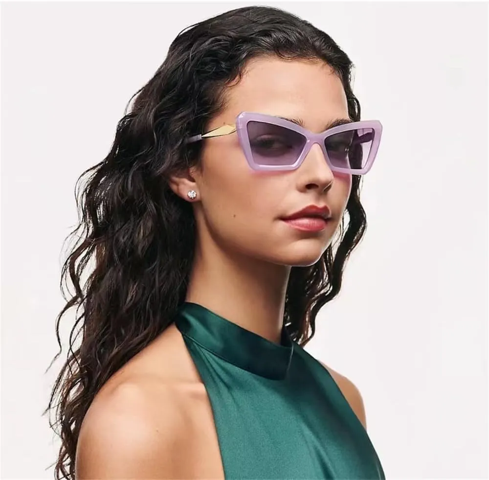 Vintage Cat Eye Sunglasses For Women Sun Glasses Punk Ladies Eyeglasses