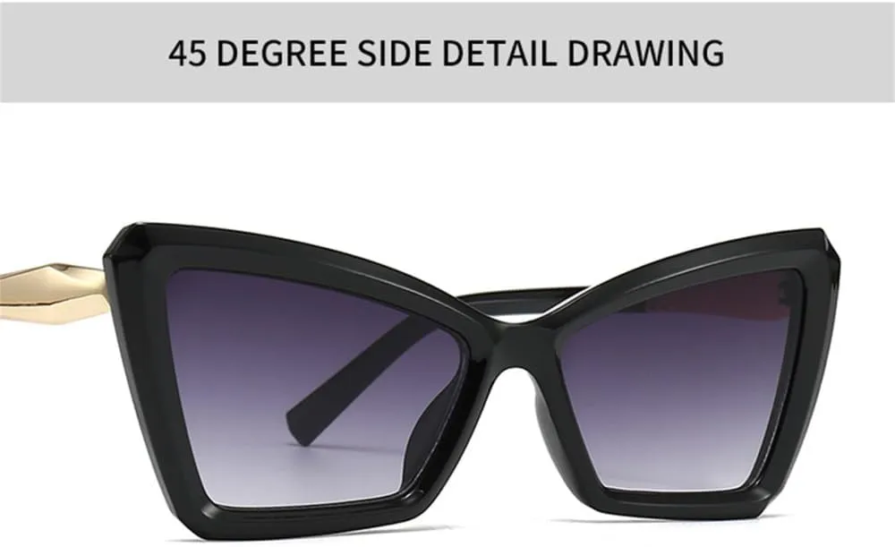 Vintage Cat Eye Sunglasses For Women Sun Glasses Punk Ladies Eyeglasses