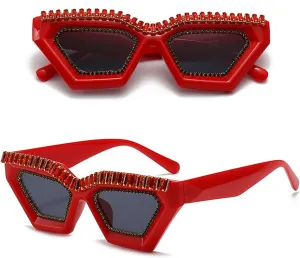 Vintage Cat Eye Sunglasses Women baroque Diamond Cateye Sunglasses