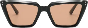 Vintage Cat Eye Women Sunglasses Fashion Gradient Mirror Eyewear Shades UV400 Men Punk Rivets Sun Glasses