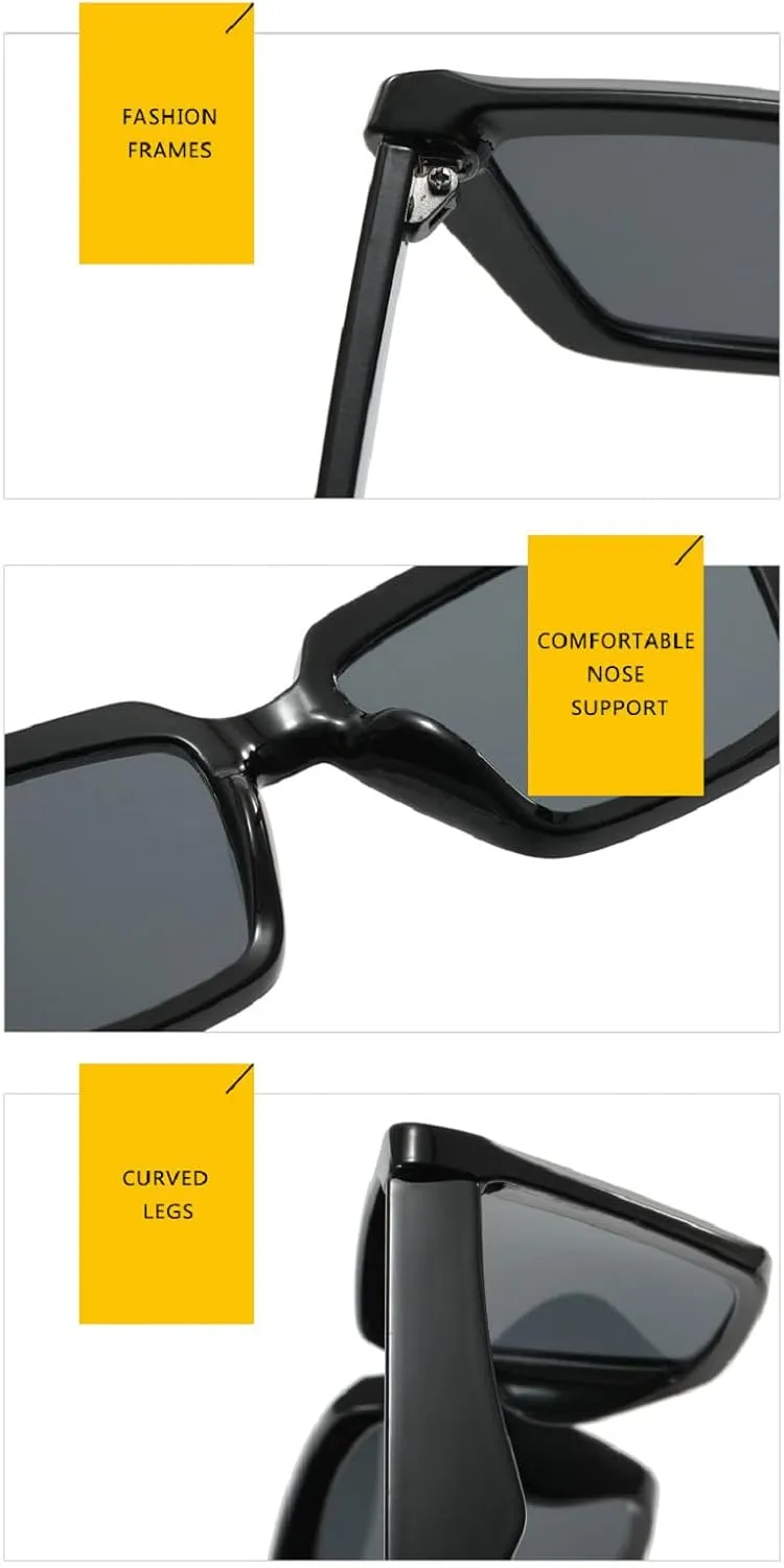 Vintage Cat Eye Women Sunglasses Fashion Gradient Mirror Eyewear Shades UV400 Men Punk Rivets Sun Glasses
