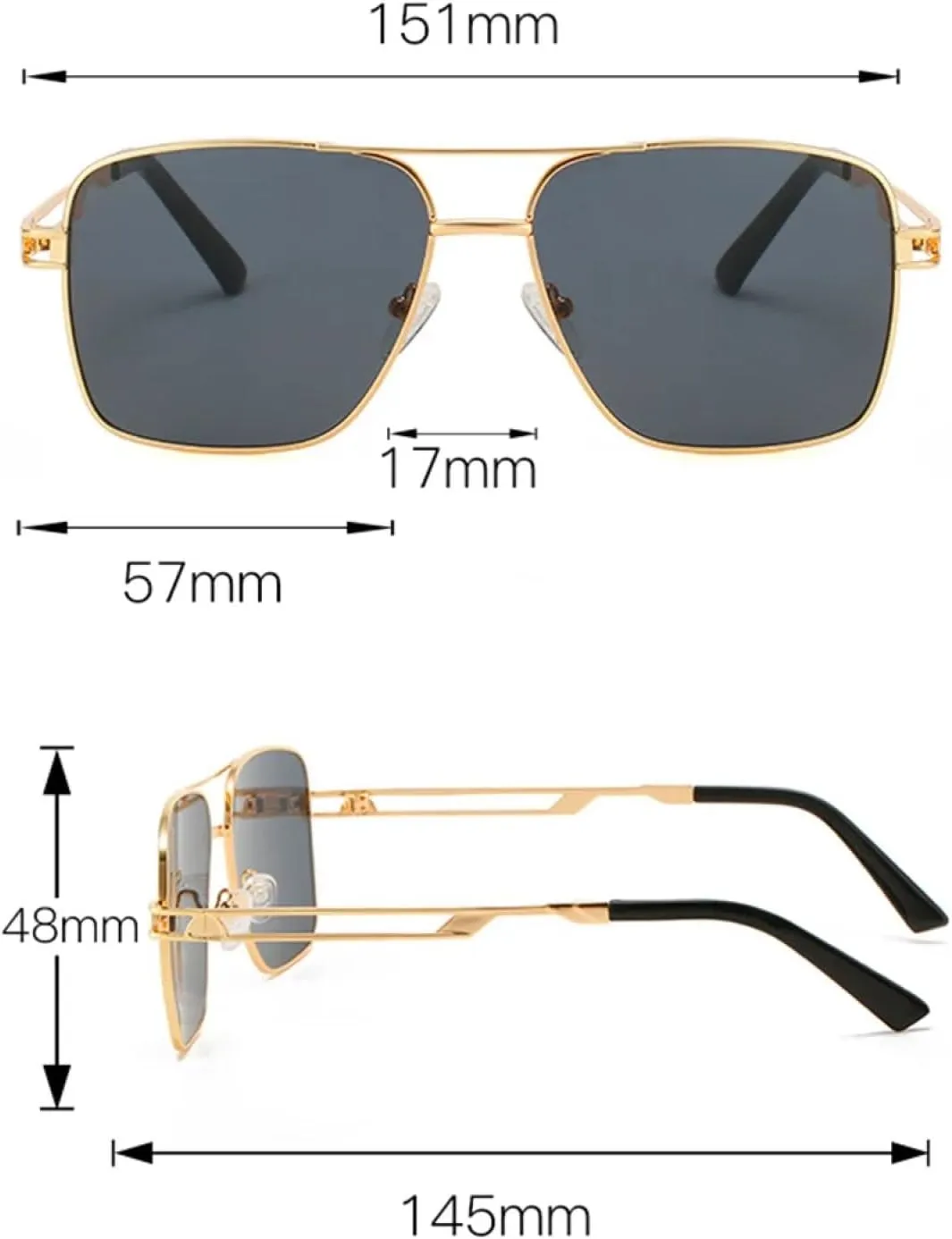 Vintage Men Women Big Sunglasses Lense Male Uv400