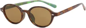 Vintage Oval Small Frame Sunglasses Ladies Rivet
