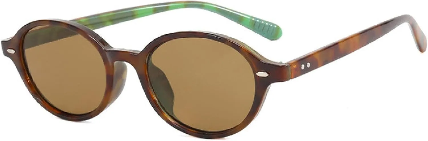 Vintage Oval Small Frame Sunglasses Ladies Rivet