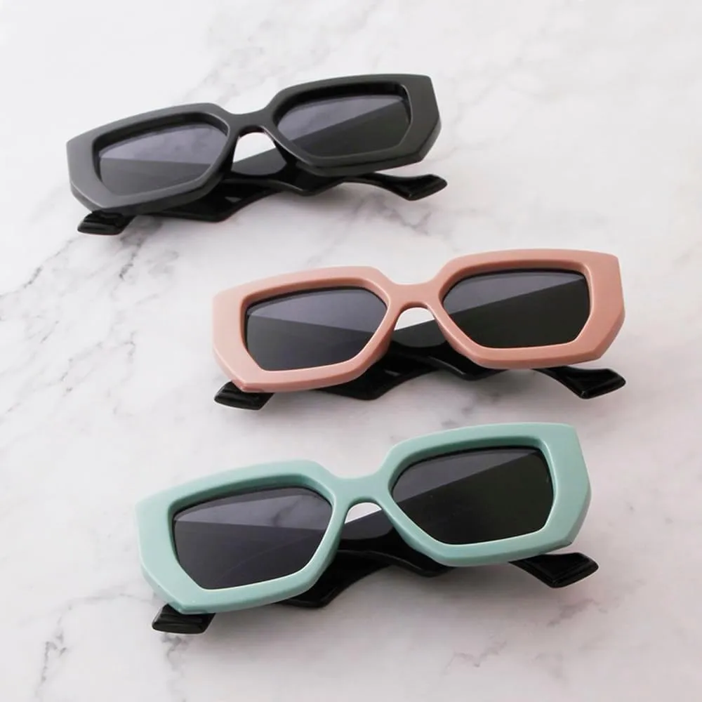 Vintage Thick Oversized Sunglasses Women Men Luxury Retro Trendy Chunky Sun Glasses