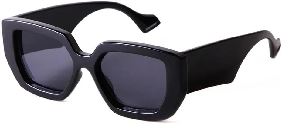Vintage Thick Oversized Sunglasses Women Men Luxury Retro Trendy Chunky Sun Glasses