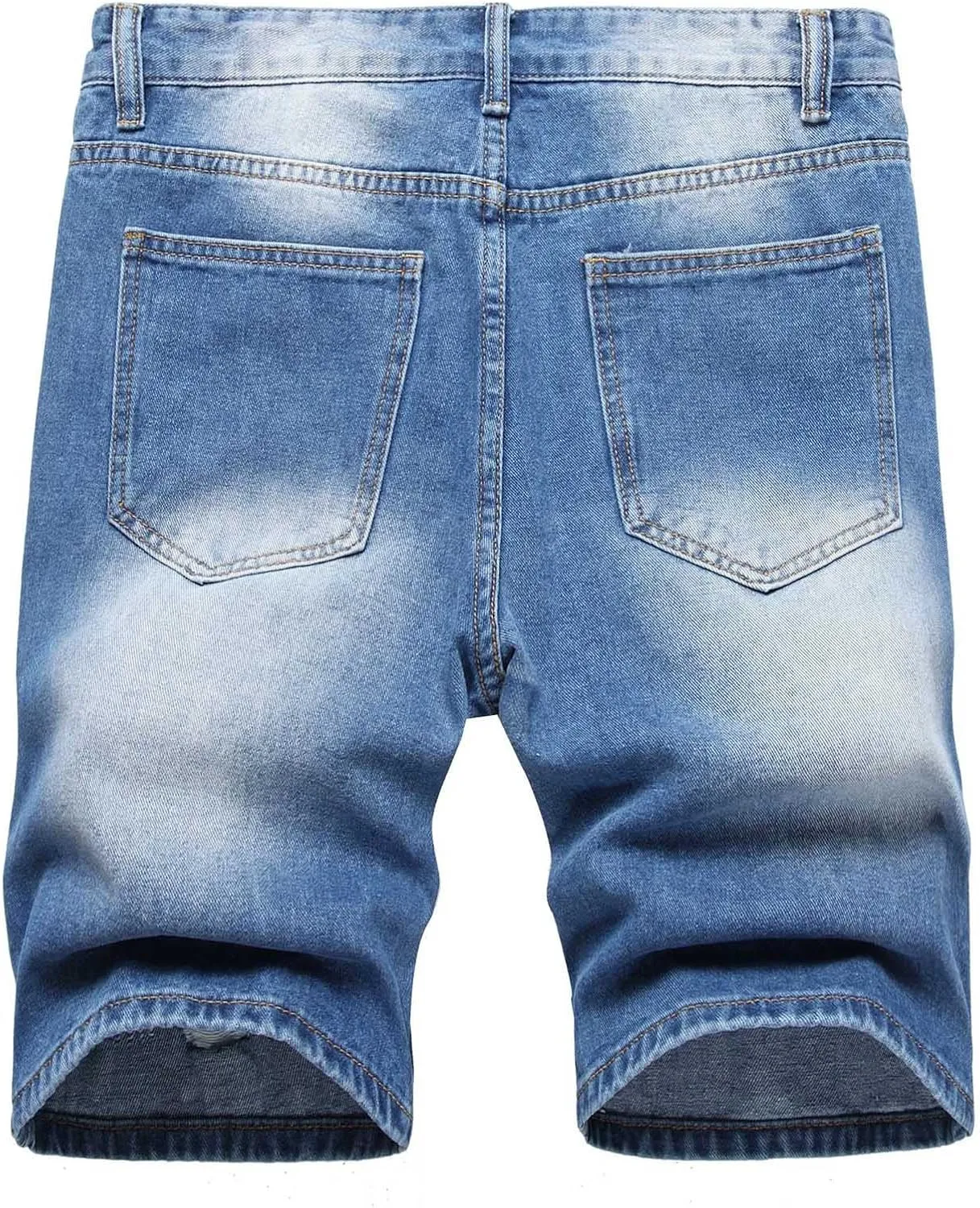 Washed Denim Shorts for Mens Casual Classic Fit Ripped Shorts Distressed Summer Jeans Shorts Workout Short Jeans Pants