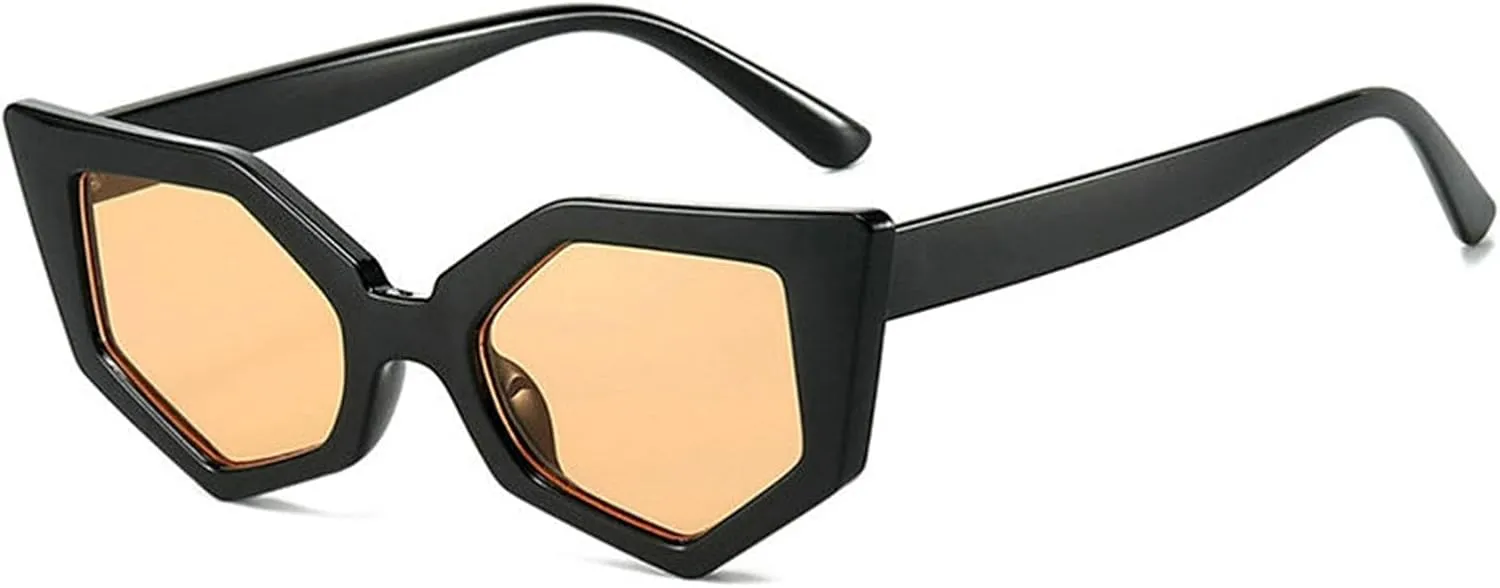 willochra Fashion Cat Eye Sunglasses Women Men Vintage polygon Sun Glasses For Ladies Shades UV400 Trending Sunglass