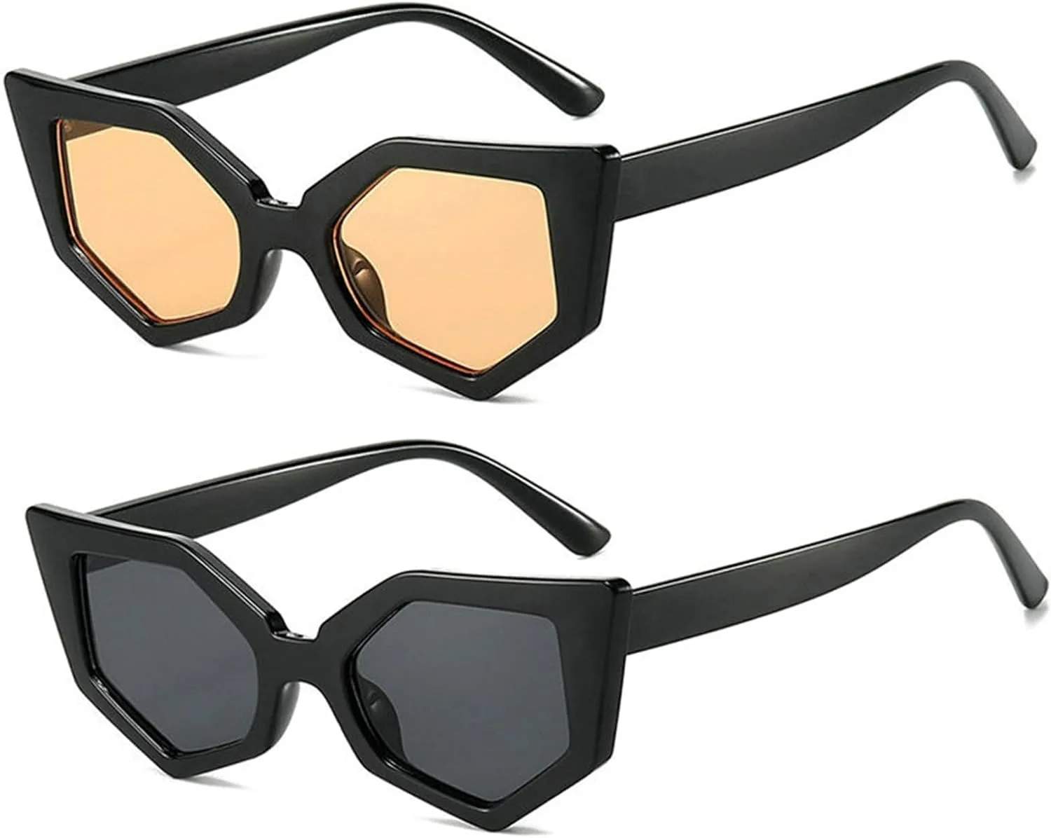 willochra Fashion Cat Eye Sunglasses Women Men Vintage polygon Sun Glasses For Ladies Shades UV400 Trending Sunglass