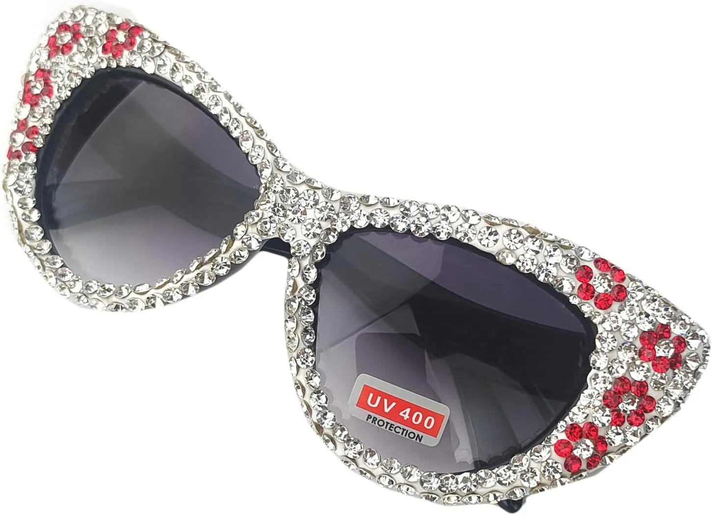 willochra Oversized Diamond Sunglasses Women Rhinestone Cat Eye Sunglasses Vintage Men bling party sunglasses Eyewear