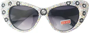 willochra Oversized Diamond Sunglasses Women Rhinestone Cat Eye Sunglasses Vintage Men bling party sunglasses Eyewear