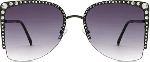 willochra Oversized Square Diamond Sunglasses Women Rhinestone Cat Eye Sunglasses Vintage Sparkling Party sunglasses Eyewear