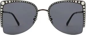 willochra Oversized Square Diamond Sunglasses Women Rhinestone Cat Eye Sunglasses Vintage Sparkling Party sunglasses Eyewear