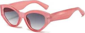 willochra Retro Vintage Narrow Cat Eye Sunglasses for Women Men 90s Small Chic Style Trendy Sunnies UV400 Protection