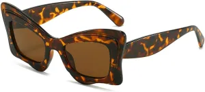 willochra Vintage Oversized Cat Eye Sunglasses For Women Fashion Unique 90s Butterfly Futuristic Chunky Sunglasses Shades F27