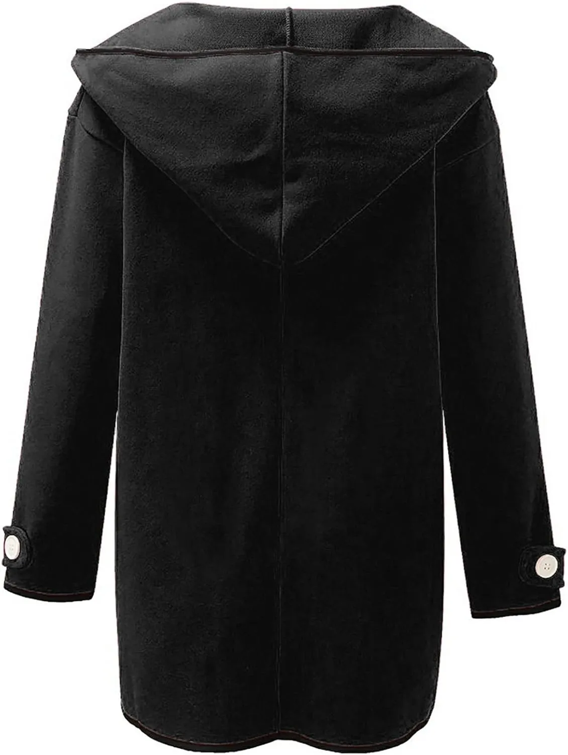 Winter Trench Coat for Women Casual Button Wool Blend Pea Coat Long Sleeve Notch Lapel Oversized Cardigan Jackets