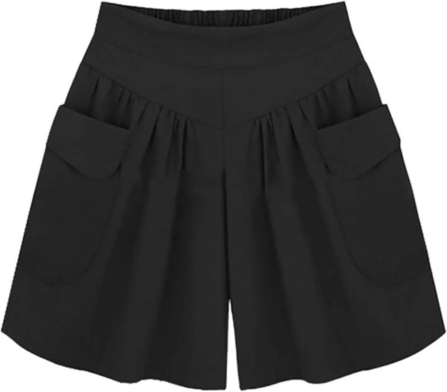 Women Beach Casual Hot Shorts with Elastic Waistband, Womens Shorts Comfy Summer Loose Casual Shorts with Pockets