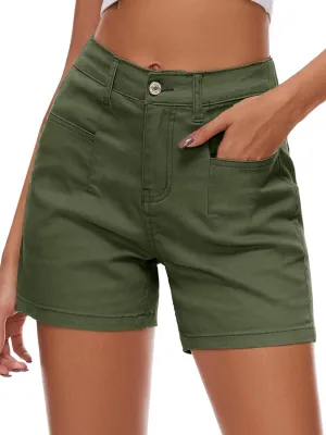 Women Stretchy Jean Shorts High Waisted Denim Shorts for Women Chino Cargo Shorts Women's Summer Jorts
