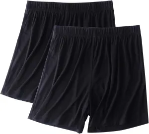 Womens 2Pack Pajama Shorts Casual Lounge Shorts Elastic High Waisted Sleep Shorts Soft Comfort Pj Bottoms M-4XL