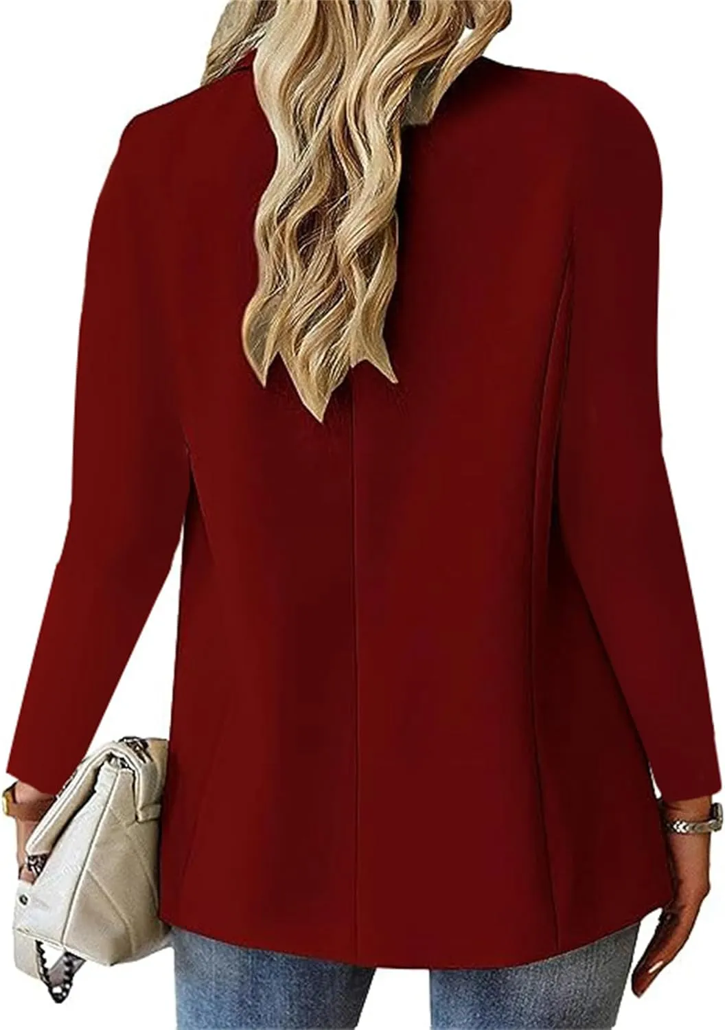 Women's Business Casual Blazers Work Office Blazer Jacket Suit Lightweight Open Front Cardigan Jacket Elegant Coat