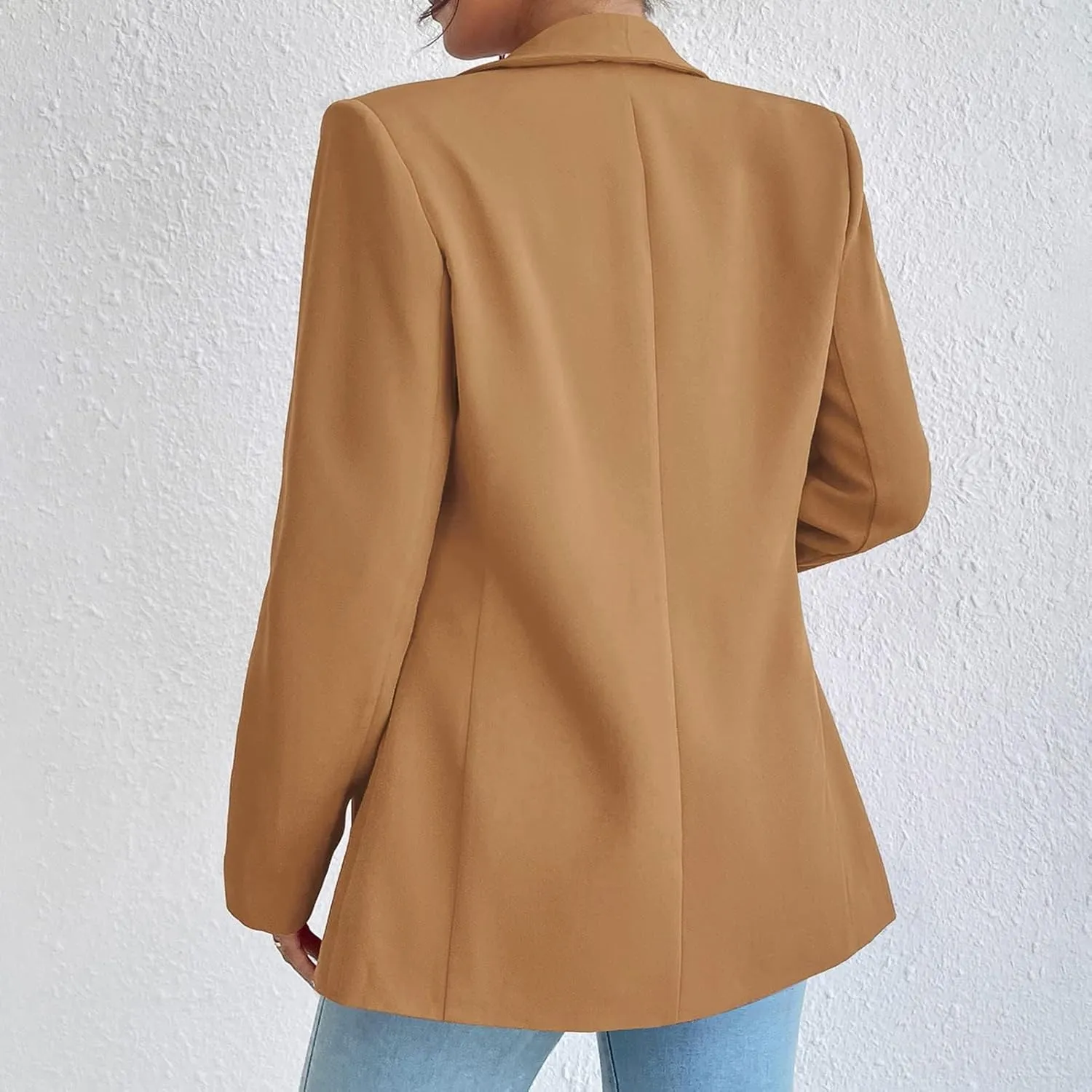 Womens Casual Blazer Long Sleeve Open Front Shawl Collar Slim Jacket Fashion Spring Fall Blazer Jacket Work Office