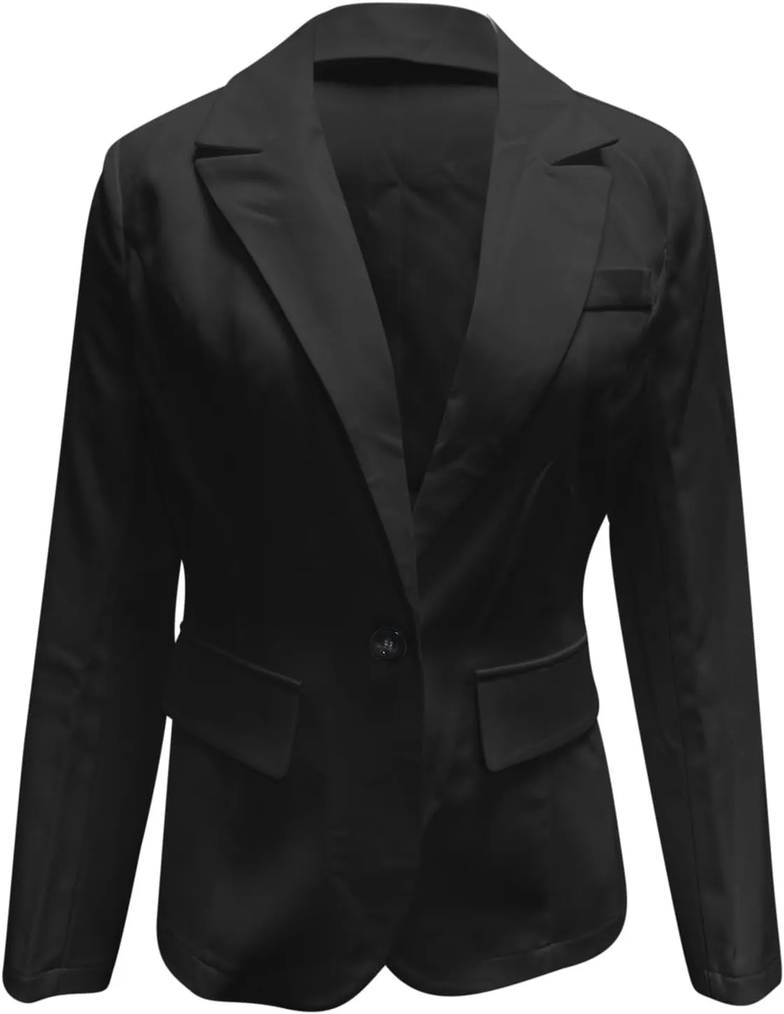Womens Casual Blazers Stretch Lapel Collar Open Front Work Office Blazer Jacket Long Sleeve Slim Fit Suit Blazer