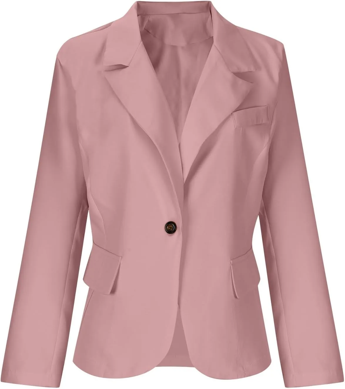Womens Casual Blazers Stretch Lapel Collar Open Front Work Office Blazer Jacket Long Sleeve Slim Fit Suit Blazer