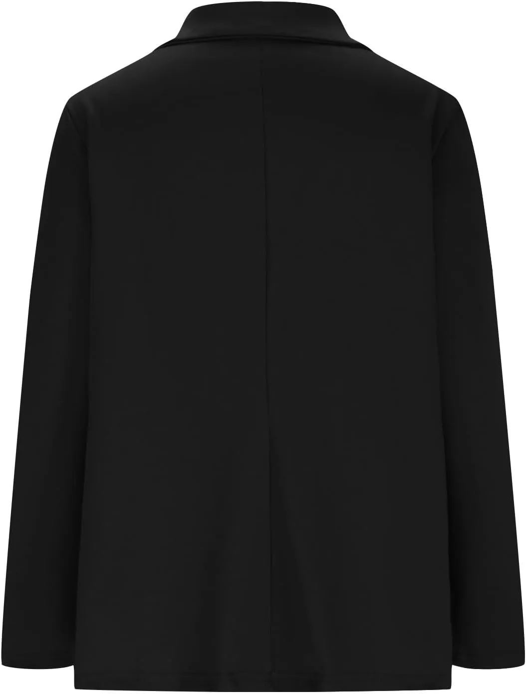 Womens Casual Long Sleeve Blazer Open Front Solid Color Work Office Blazer Jackets Lightweight Stretch Lapel Jackets