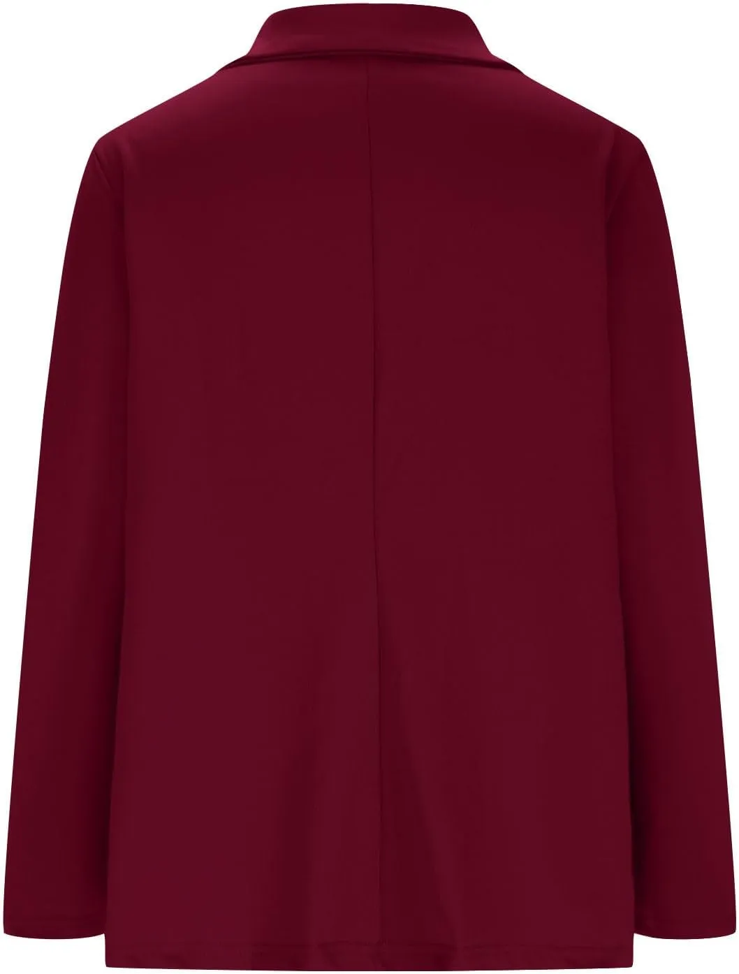 Womens Casual Long Sleeve Blazer Open Front Solid Color Work Office Blazer Jackets Lightweight Stretch Lapel Jackets
