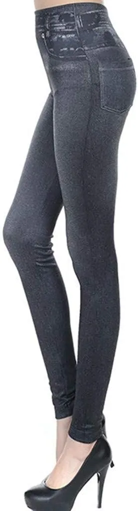 Womens Classic High Waisted Skinny Stretch Butt Lifting Jeans Slim Fit Denim Pants
