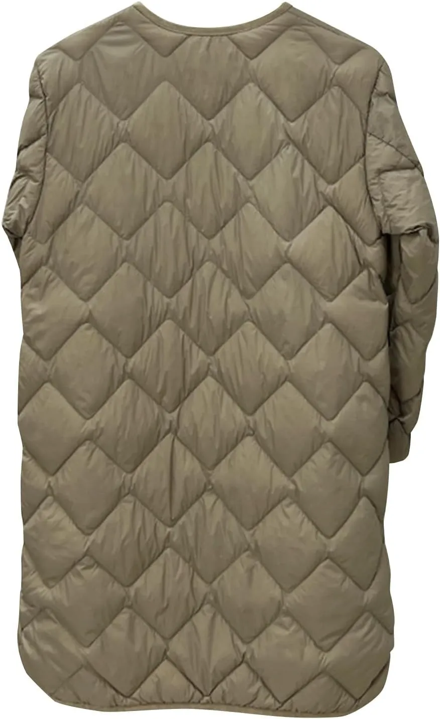 Womens Diamond Quilted Coats Lightweight Down Puffer Jackets Winter Warm Button Up Long Sleeve Thermal Coats
