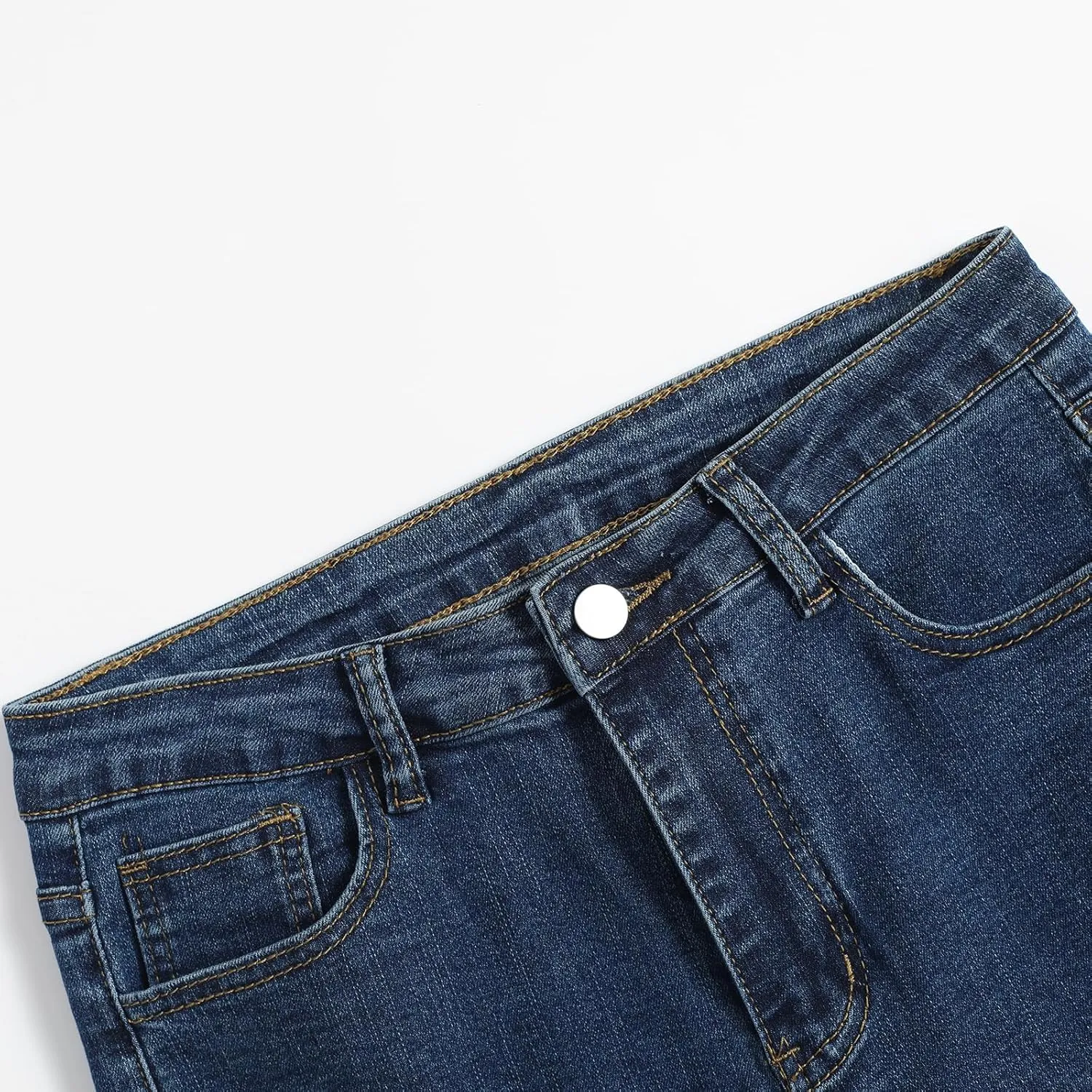 Women's High Waisted Stretch Skinny Flared Classic Bell Bottom Denim Jeans