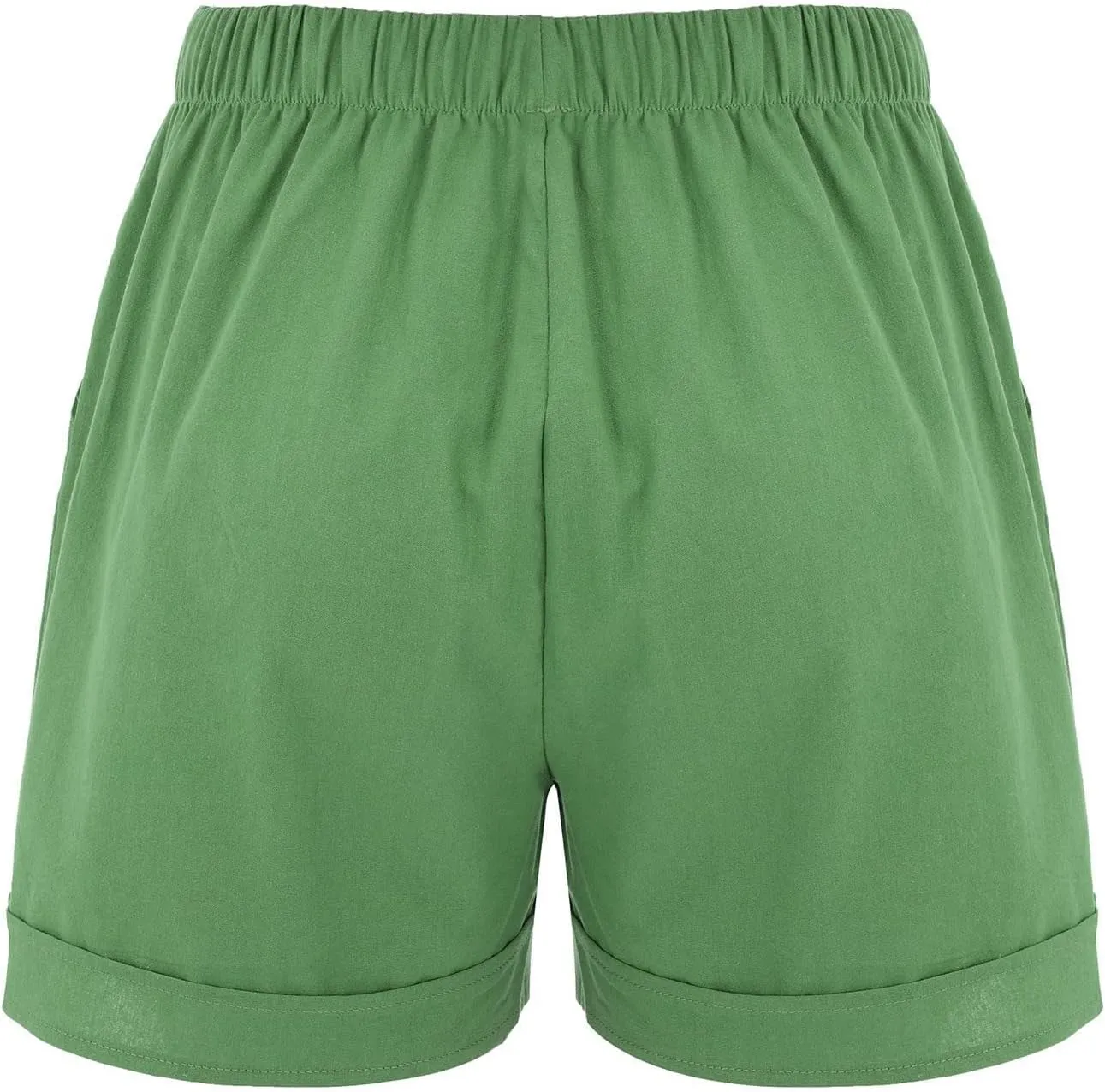 Women's Linen Drawstring Shorts High Waisted Casual Loose Straight Leg Summer Shorts Quick Dry Athletic Shorts with Pockets