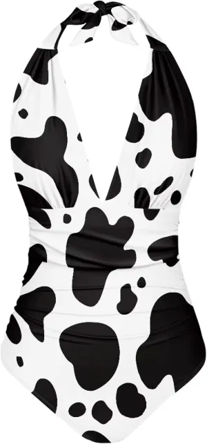Womens One Piece Swimsuit Cutout High Cut Bathing Suits Tummy Control Monokini Swimwear