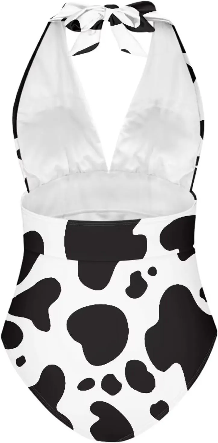 Womens One Piece Swimsuit Cutout High Cut Bathing Suits Tummy Control Monokini Swimwear