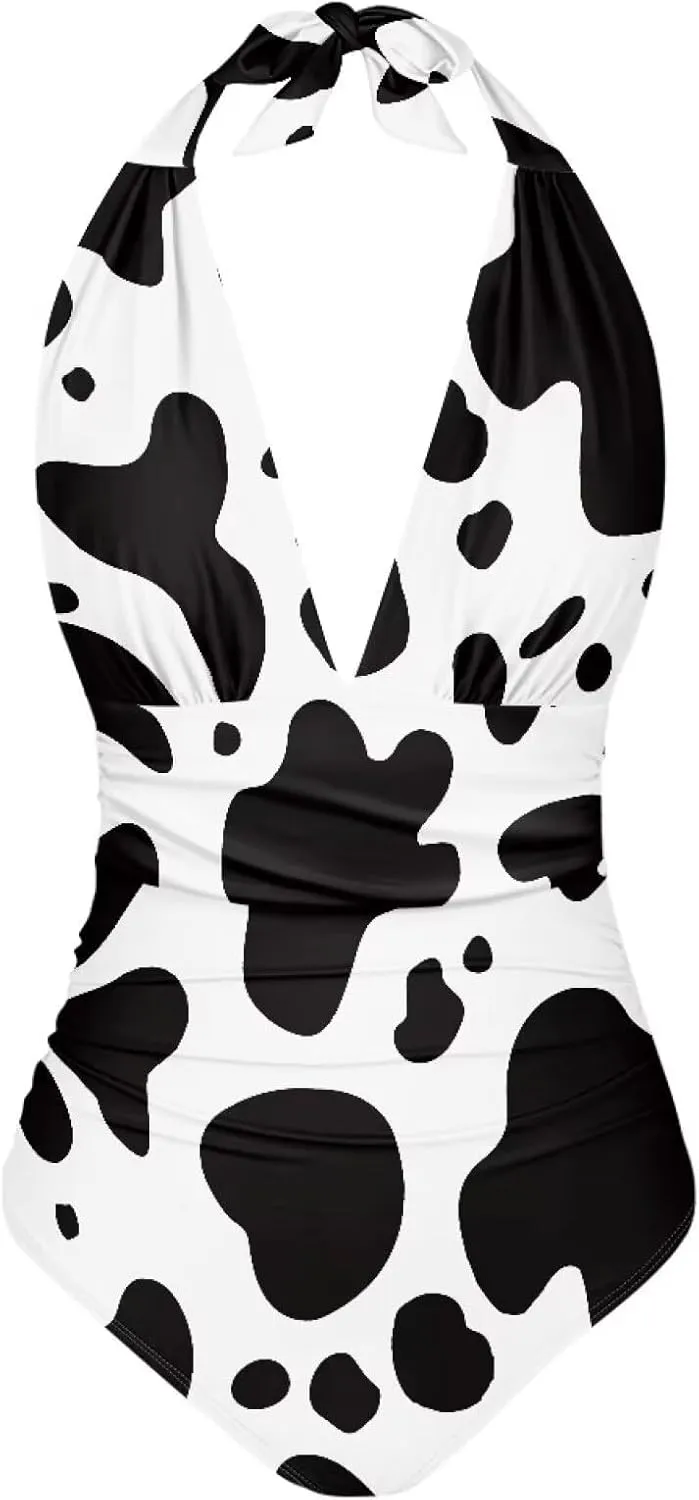 Womens One Piece Swimsuit Cutout High Cut Bathing Suits Tummy Control Monokini Swimwear