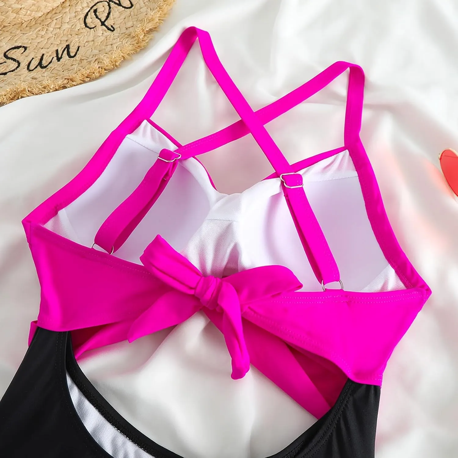 Womens One Piece Swimsuit Tummy Control Backless Bathing Suits Front Cross High Cut Monokini Ruched Swimwear