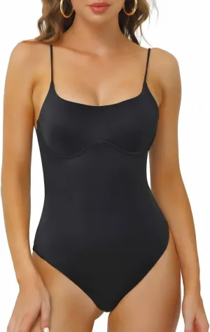 Women's One Piece Swimsuits Control High Cut Backless Bathing Sports Adjustable Strap Bathing