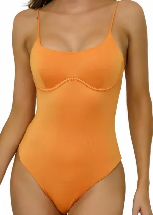 Women's One Piece Swimsuits Control High Cut Backless Bathing Sports Adjustable Strap Bathing