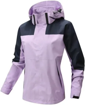 Women's Plus Size Raincoats Lightweight Waterproof Hooded Windbreaker Outdoor Hiking Rain Jackets Zip Up Outerwear