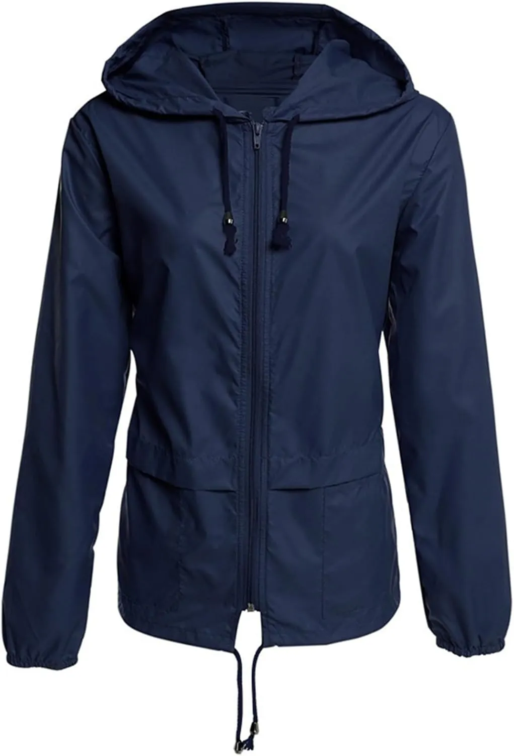 Womens Rain Jacket with Hood Lightweight Waterproof Raincoats Packable Outdoor Hooded Windbreaker Rain Coats Pockets