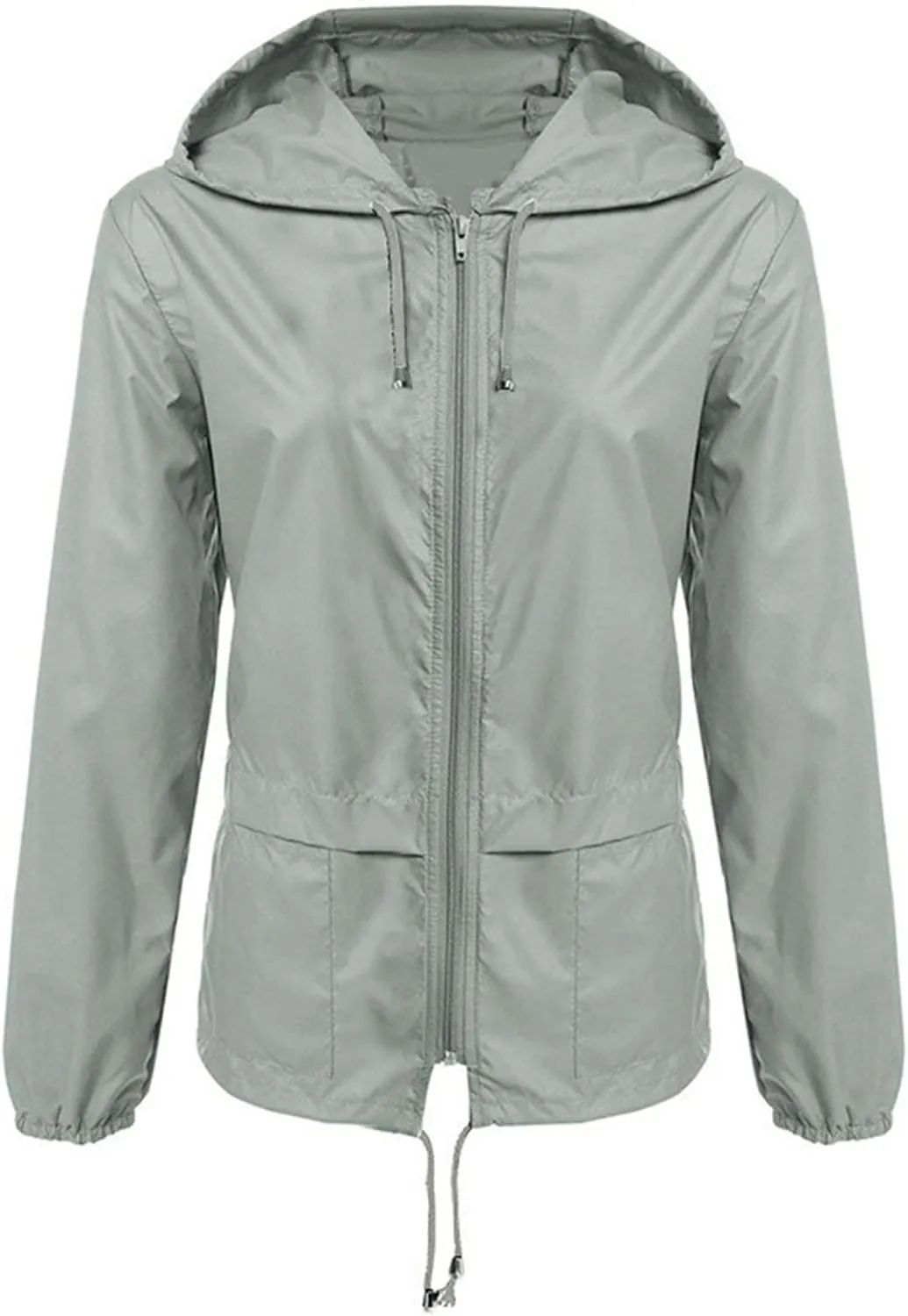 Womens Rain Jacket with Hood Lightweight Waterproof Raincoats Packable Outdoor Hooded Windbreaker Rain Coats Pockets