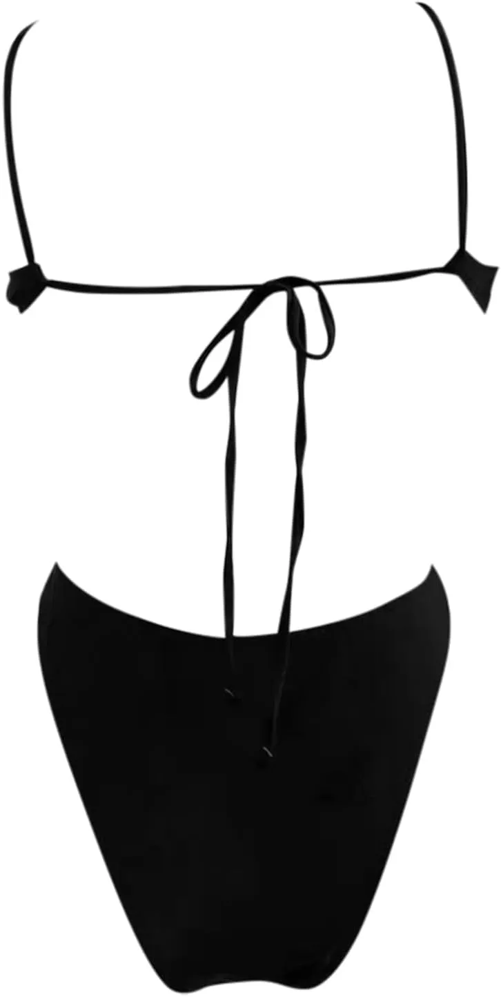 Womens Sexy One Piece Swimsuits Tummy Control Bathing Suits High Cut Out Cute Ladies Swimwear Backless Monokinis