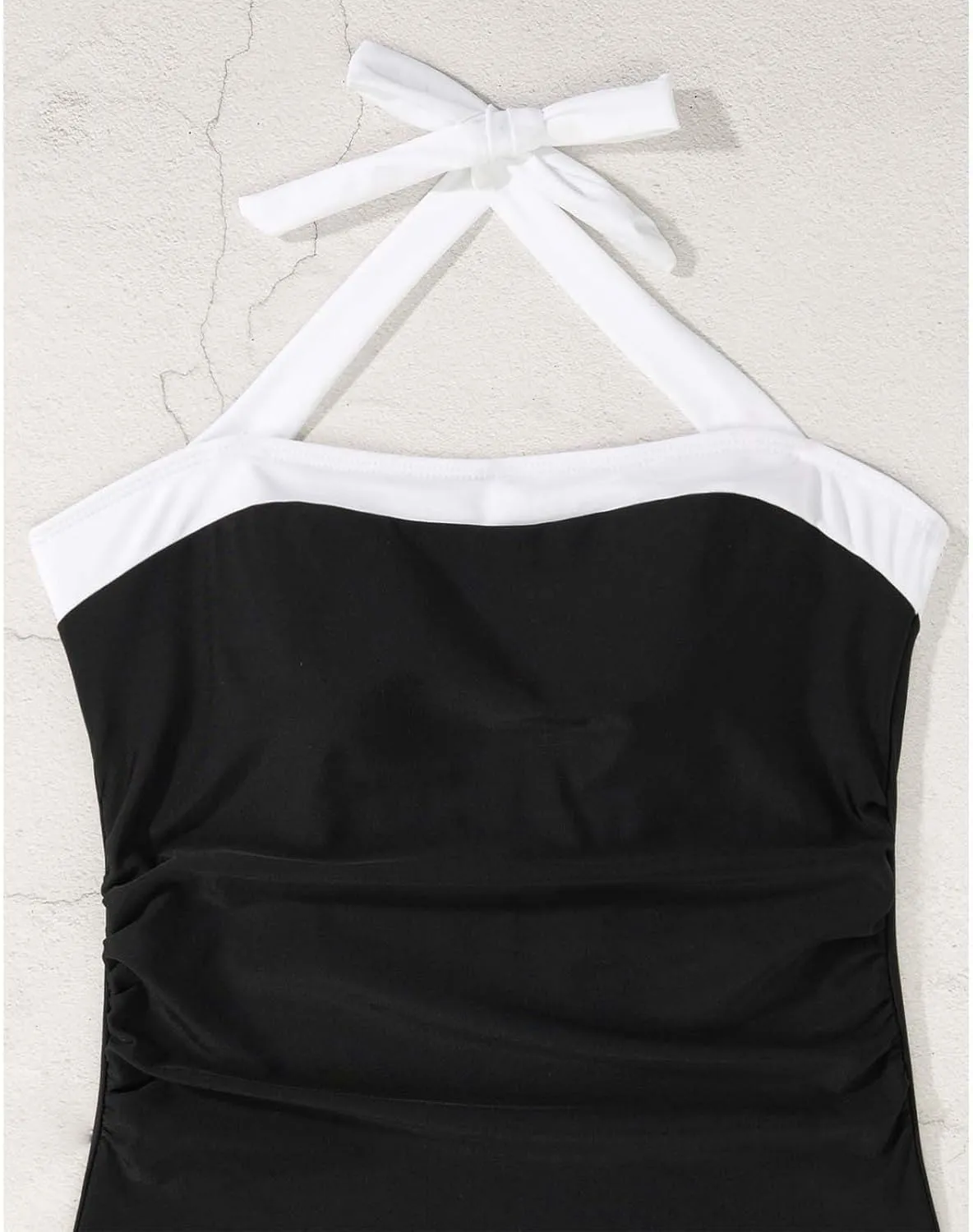 Womens Solid Sleeveless One Piece Swimsuit Slimming Tummy Control Swimwear Backless Bikini Bathing Suit with Padded
