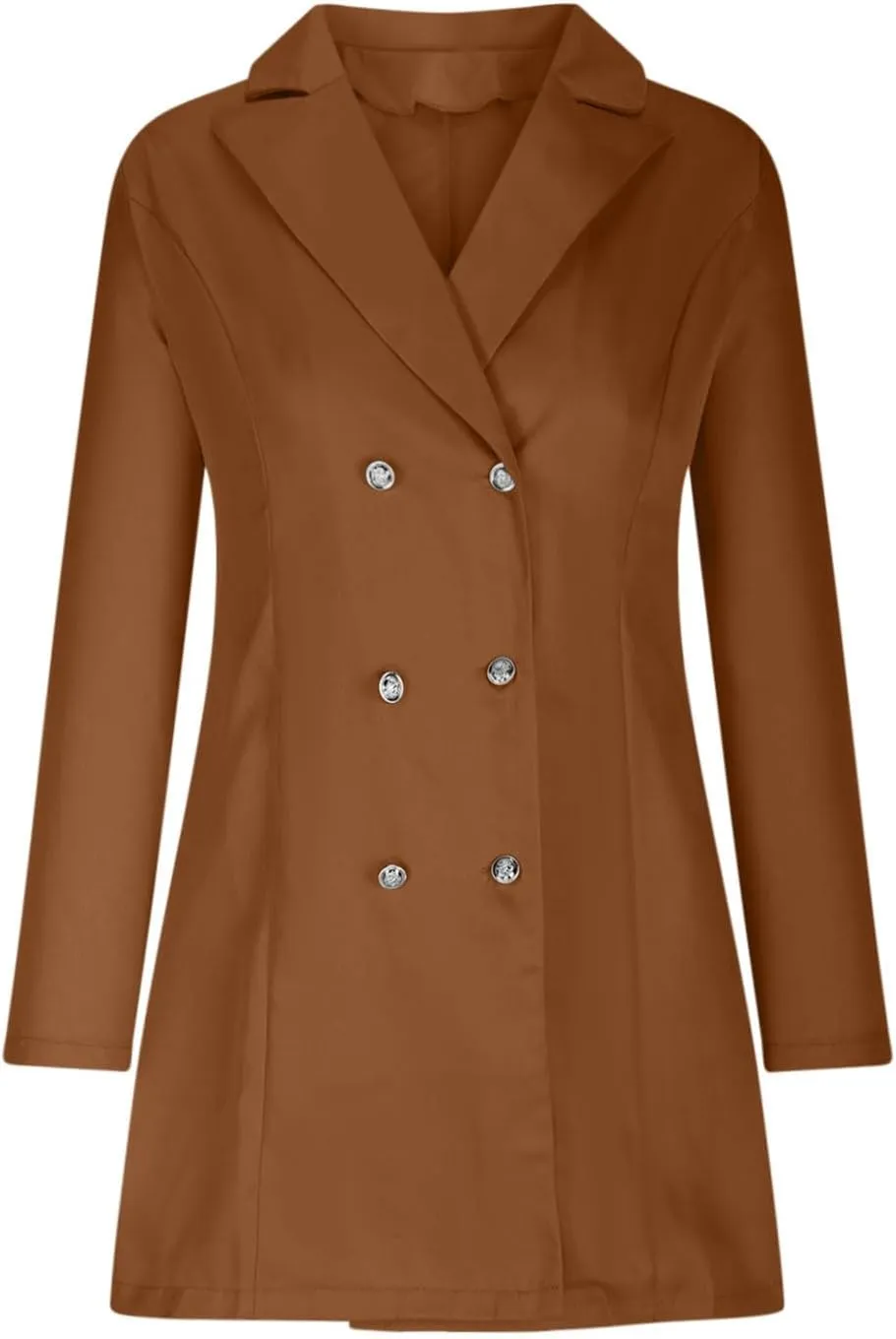 Womens Winter Jacket Long Open Front Oversized Knitted Sweater Coat Double-Breasted Classic Lapel Trench Overcoat