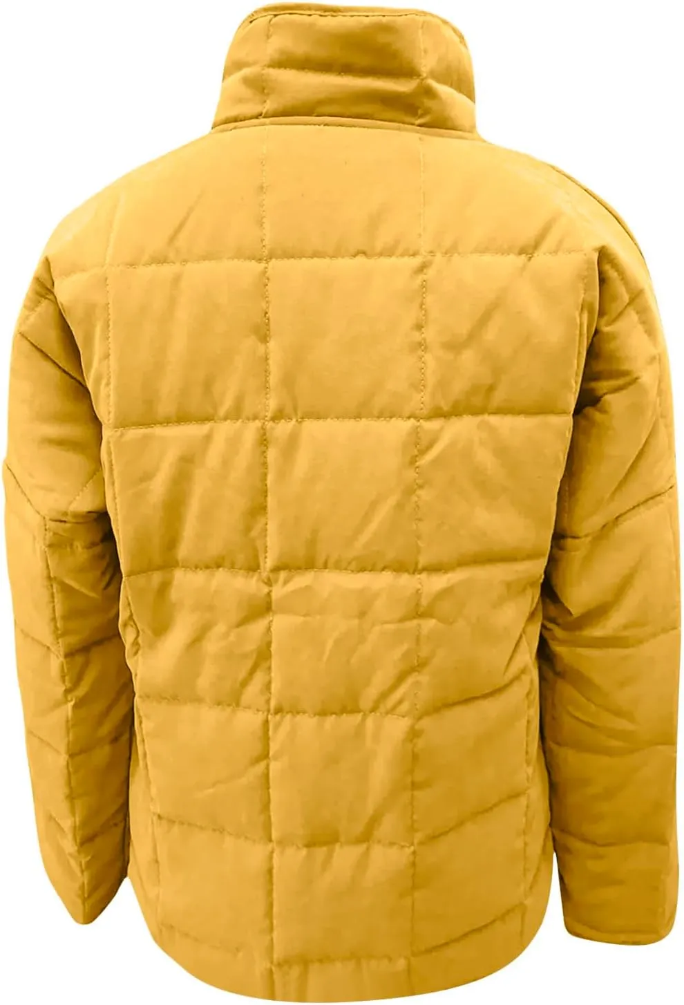 Womens Winter Quilted Coats 2023 Lightweight Long Sleeve Zip/Button Up Short Padded Down Coat Outwear, Pocket