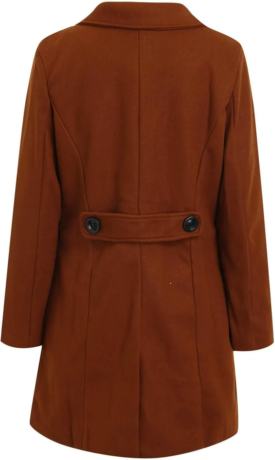 Wool Coats for Women Winter Oversize Lapel Collar Peacoats Double Breasted Long Sleeve Warm Trench Coat With Pockets